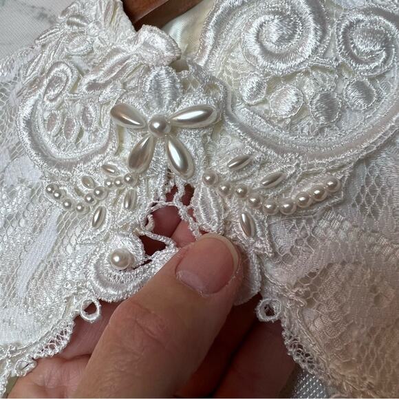 Scott McClintock Vintage Lace Beaded Dress Royal Blue White 4 Small - Picture 15 of 16